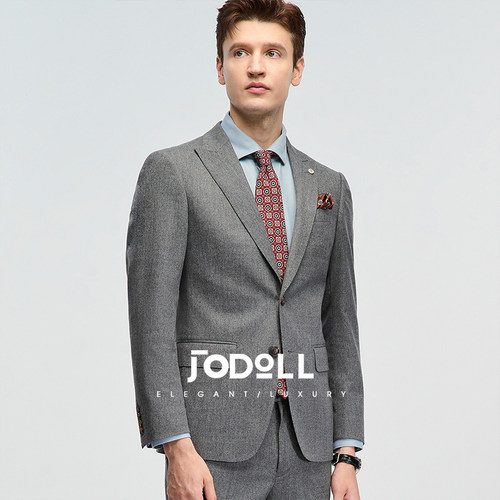 JODOLL乔顿男士绵羊毛西服商务绅士舒适百搭气质职业宴会正装西装 - 图1