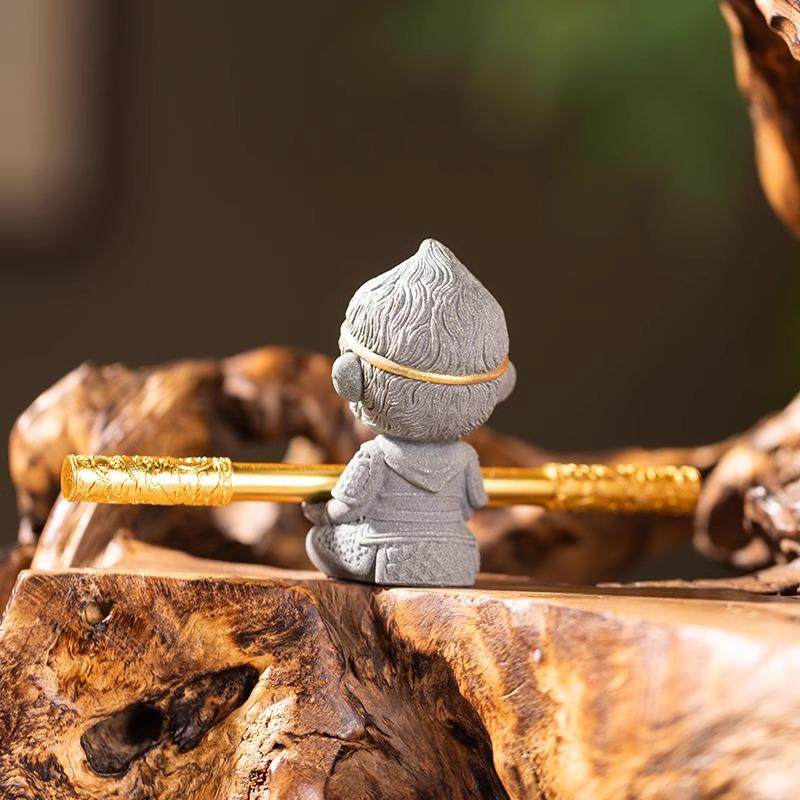 朱炳仁铜 如意金箍笔套装礼盒铜笔齐天大圣笔架摆件悟空金箍棒,淘宝优惠券,粉丝福利购,淘宝优惠卷