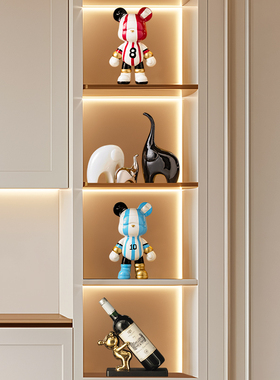 暴力熊酒柜装饰摆件客厅轻奢高档