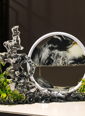 高级感流沙画摆件高端客厅装饰品