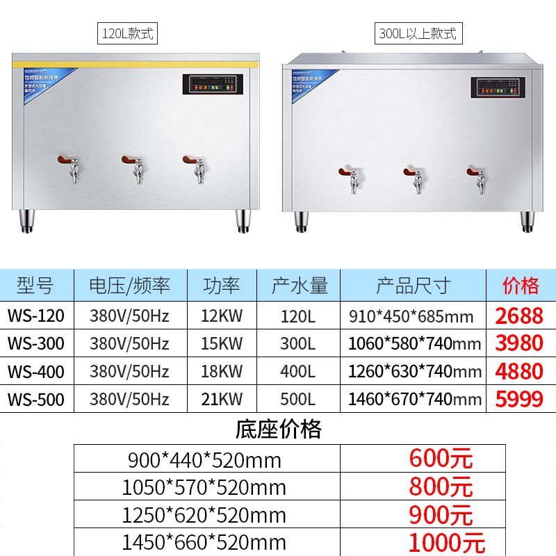 三鼎步进式开水器商用全自动学校烧水器热水箱大型容量开水炉500L-图2