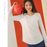 暴走的萝莉 Спортивный лонгслив, быстросохнущая одежда для йоги, футболка для спортзала, круглый воротник, оверсайз, для бега