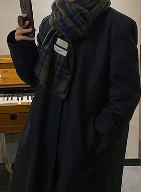很舒服的仿羊绒格纹围巾