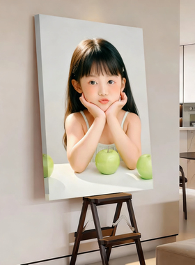 无框画油画布相框照片放大挂墙