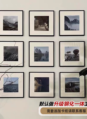 组合照片墙相框高级感相框定制婚纱照黑白照装饰画来图打印摄影展