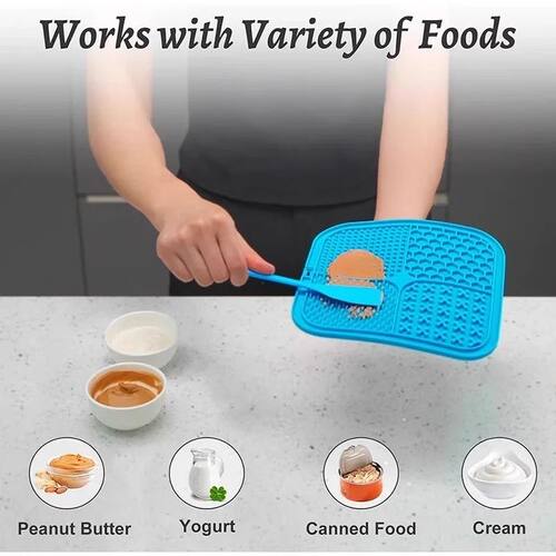 Silicone Dog Lick Mat Anti-Slip Sucker Slow Food Plate Pet B - 图1