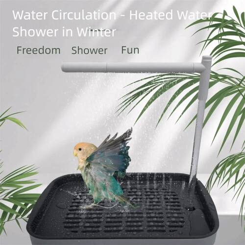 High Quality Automatic Parrot Bird Bath Tub USB Electric Pet - 图0