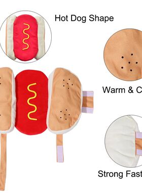 Cat Halloween Costume Funny Hot Dog Dress Up Suits For Pet S