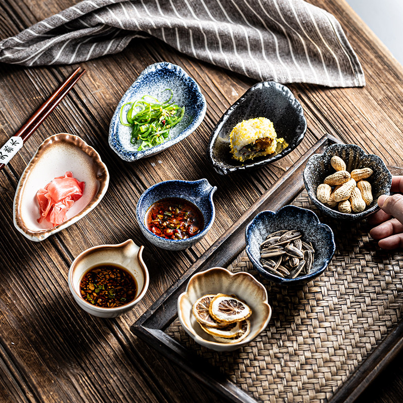 日式调味碟个性料理创意陶瓷釉下彩凉菜盘小菜碟生蚝碟烤肉蘸料碟,淘宝优惠券,粉丝福利购,淘宝优惠卷