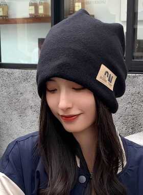 大头围孕妇帽子堆堆帽女月子帽产后冬加厚产妇帽防风睡觉可戴护颈