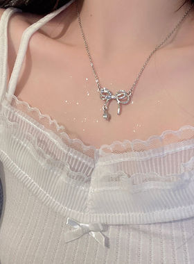 日韩风夏季爱心跳锁骨链女款