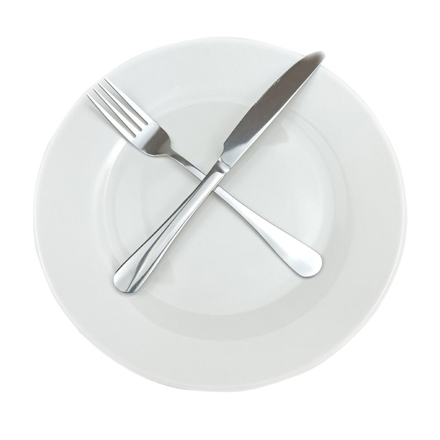 White steak 10-inch platter for hotel commercial western food
