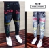 Quần jeans bé trai mùa thu 2019 mới mùa xuân và mùa thu quần trẻ em nước ngoài trong mùa đông trẻ em mùa thu phiên bản Hàn Quốc của quần áo trẻ em - Quần jean Quần jean