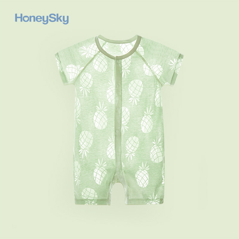 honeysky新生儿夏天初生宝宝哈衣 honeysky连身衣/爬服/哈衣