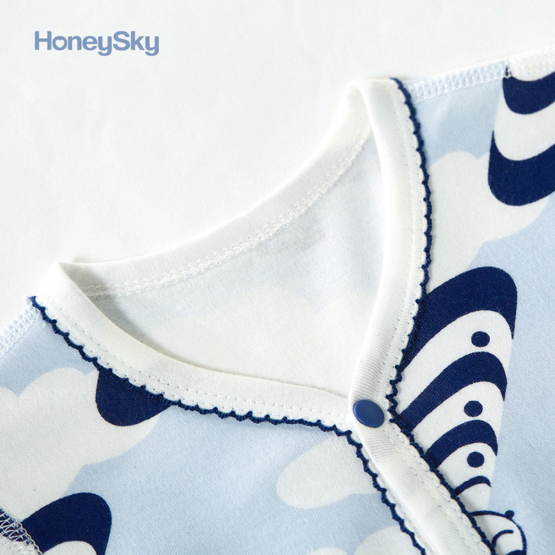 honeysky新生春秋纯棉宝宝外出哈衣 honeysky连身衣/爬服/哈衣