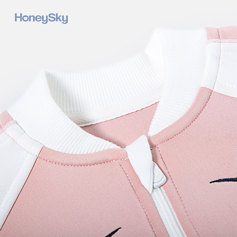 honeysky母子母女装太空棉棒球开衫 honeysky亲子装/亲子时装