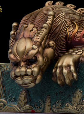 纯铜客厅吸水兽镇水兽龙王蚣蝮