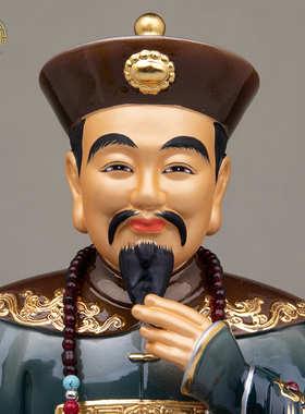 四大家族神像黄铜琉金彩家居摆件