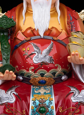 土地公土地婆像树脂中式家居摆件