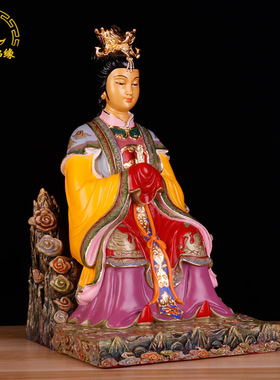 泰山圣母客厅娘娘像铜碧霞元君