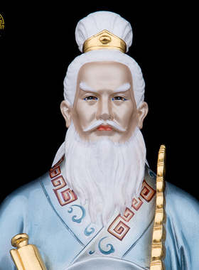 祥狮纯铜客厅姜子牙姜太公神像