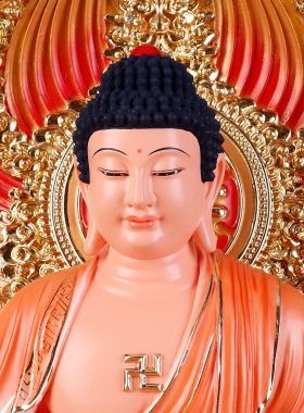 药师七佛像树脂中式佛堂家用摆件