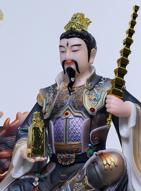 汉白玉普化天尊神像雷祖中式客厅