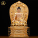 Bohui Bronze Three Saints of the East Chinese Style Medicine Buddha Bronze Statue