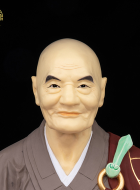 汉白玉弘一法师佛像中式书房摆件