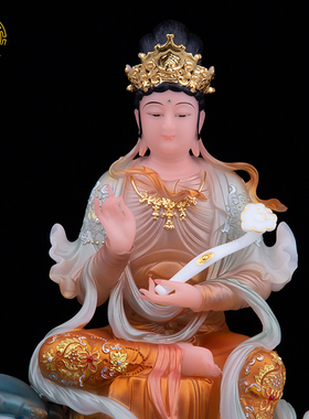 普贤菩萨佛像圣丰汉白玉华严三圣