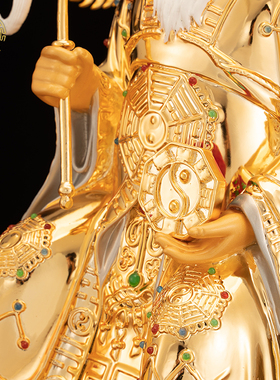 菩慧铜鸿均老祖神像祖师爷复古