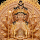 Bronze Thousand-Armed Avalokitesvara Buddha Statue Ornament Buddhist Hall Chinese Style