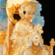Chinese style gilt bronze Mazu goddess statue for home use