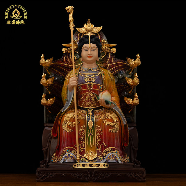 Jade Emperor and Queen Mother Statue Living Room Taiwan Pure Copper Ornaments