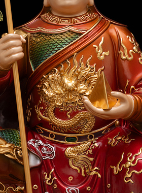 16寸19寸华光大帝铜像丹彩摆件