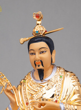 黄铜太乙救苦天尊神像体供奉摆件