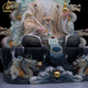 White marble Kowloon Taishang Laojun statue Chinese style home use