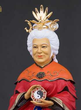 祥狮纯铜无生老母神像中式客厅