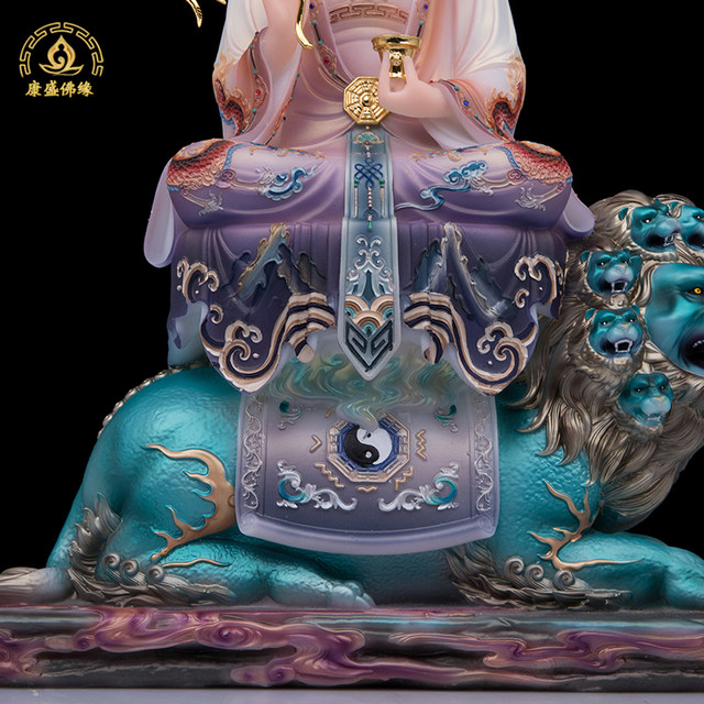 Taiyi saves suffering god statue white marble Chinese style living room