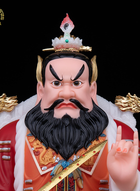 汉白玉张天师像供奉中式桌面摆件