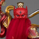 Resin King Lingguan Statue Fire God King Tianjun Chinese style