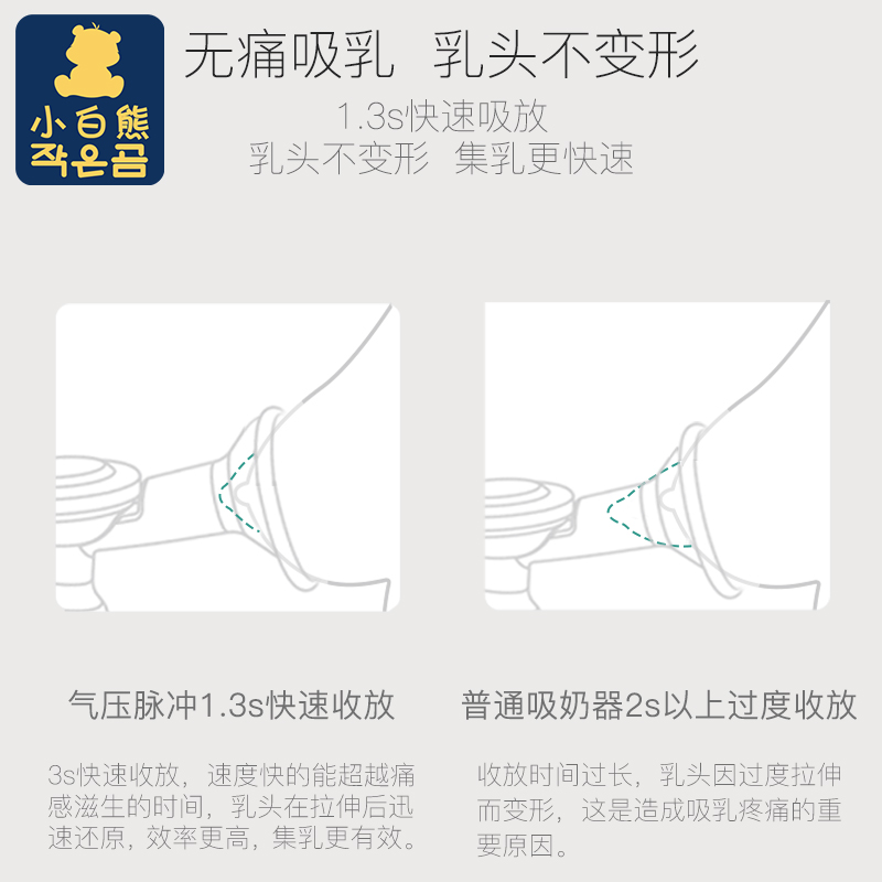 小白熊母婴用品专卖店小白熊电动吸奶器孕产妇吸乳自动挤奶APP电动按摩挤奶器静音便携3
