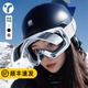 The ski goggles can be flipped open and breathe freely