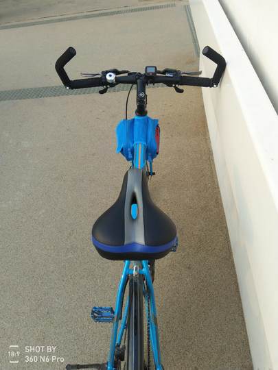 Mount bicycle lengthening pair aluminum alloy welding 24 cm black protective handlebar
