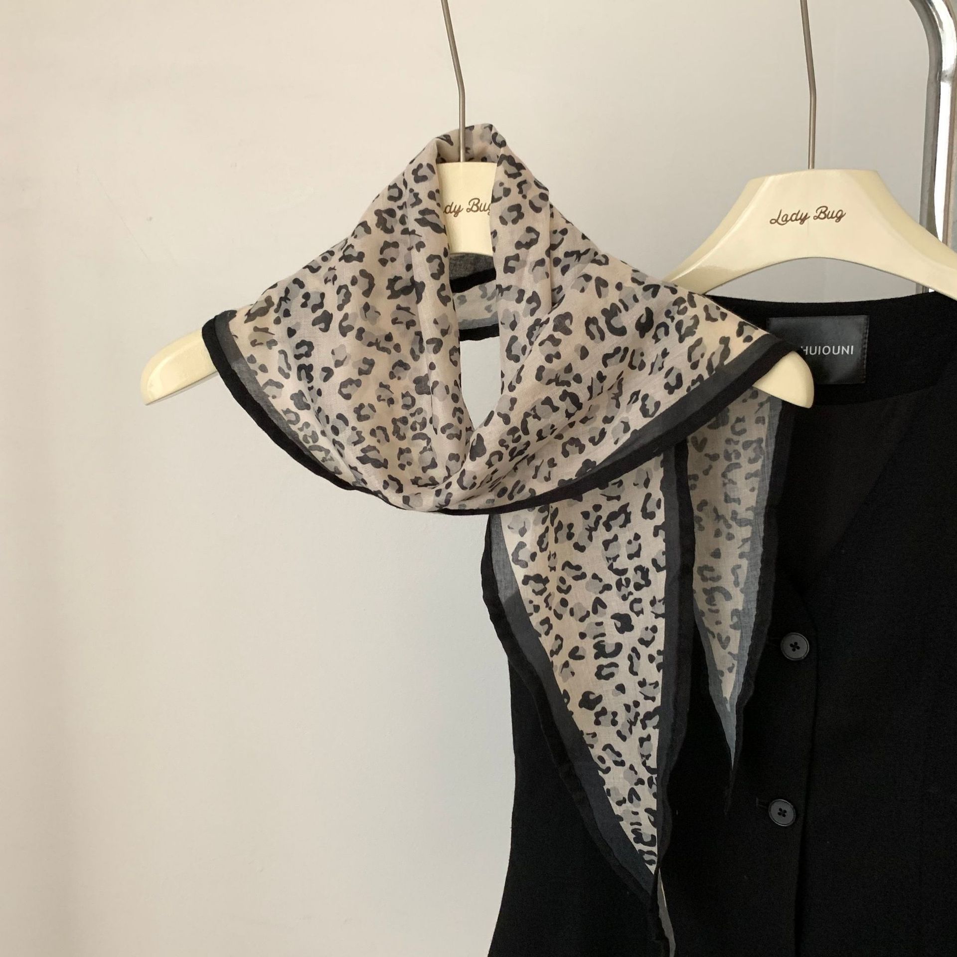 复古风藏蓝色腰果花棉麻丝巾系脖小领巾三角巾头巾腰带系腰间装饰 - 图2