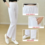 Униформа медсестры, белые тонкие штаны, синяя зимняя униформа врача, эластичная талия