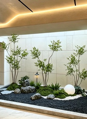高品质仿真绿植南天竹造景室内树