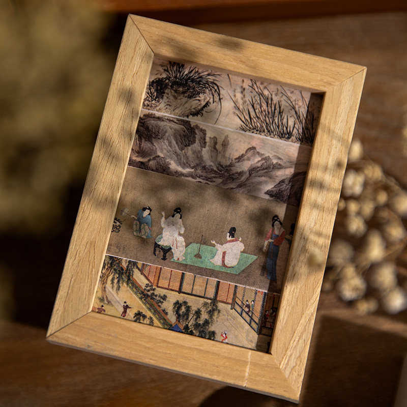 古风名画和纸胶带 中国古典字画书法山水花鸟 手账装饰贴整卷24款,淘宝优惠券,粉丝福利购,淘宝优惠卷