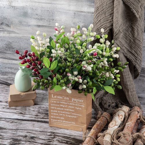 70CM Artificial Red Berries Branch Christmas Tree Ornaments - 图3