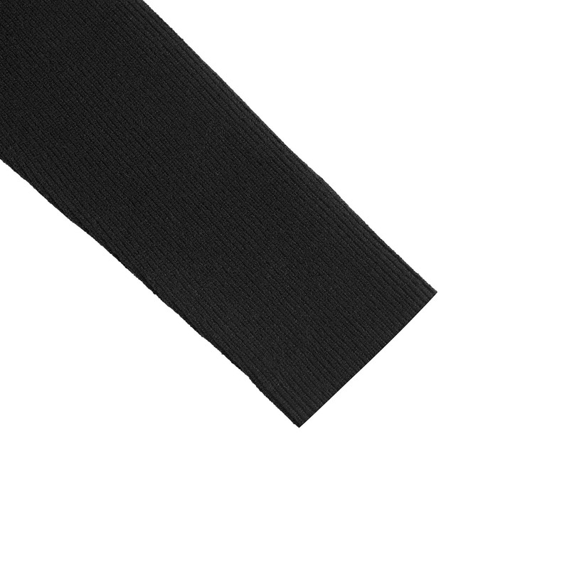 sdeer圣迪奥冬装女装不规则领露肩拼接修身针织衫S234Z3530 - 图2